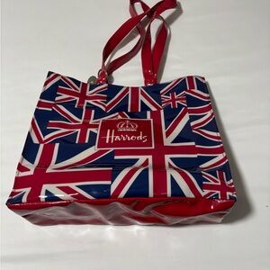 Harrods British Flag Tote - Red, Blue, White